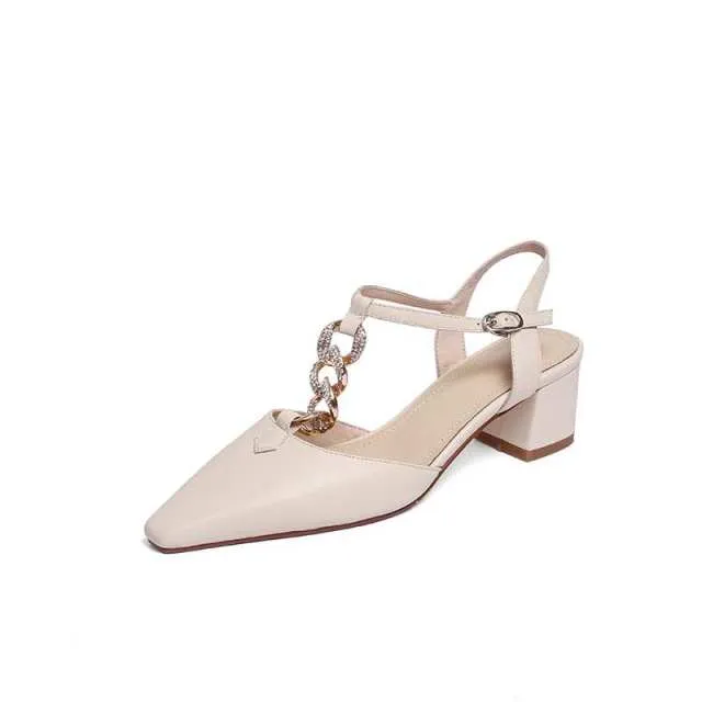 Alborada Women's Square Toe Leather Sandal