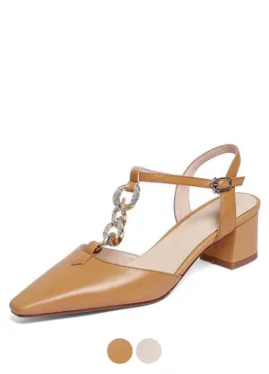Alborada Women's Square Toe Leather Sandal