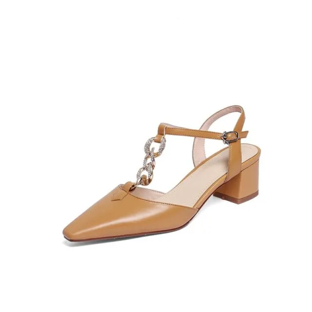 Alborada Women's Square Toe Leather Sandal