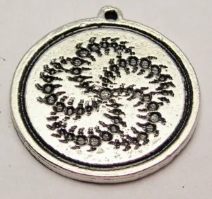 Alien Crop Circle Genuine American Pewter Charm