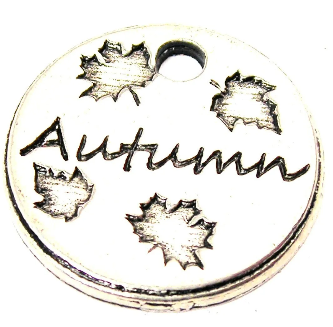Autumn Circle Genuine American Pewter Charm