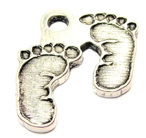 Baby Footprints Genuine American Pewter Charm