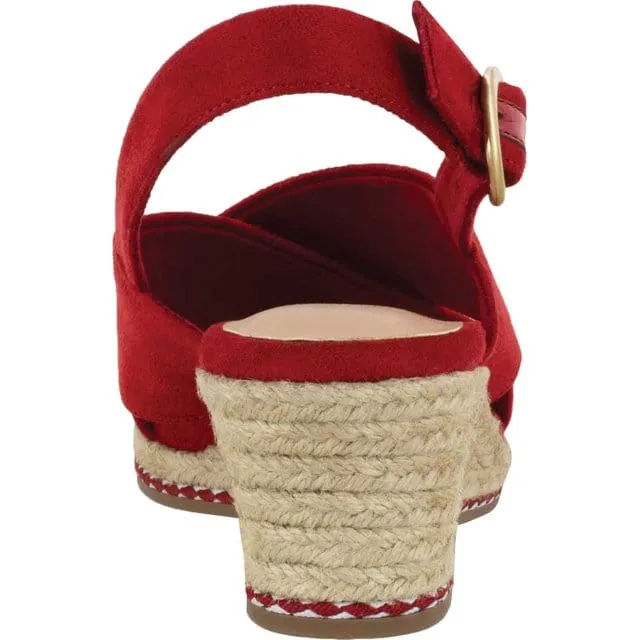 BELLA VITA -  Round Toe Wedge Buckle Shoes