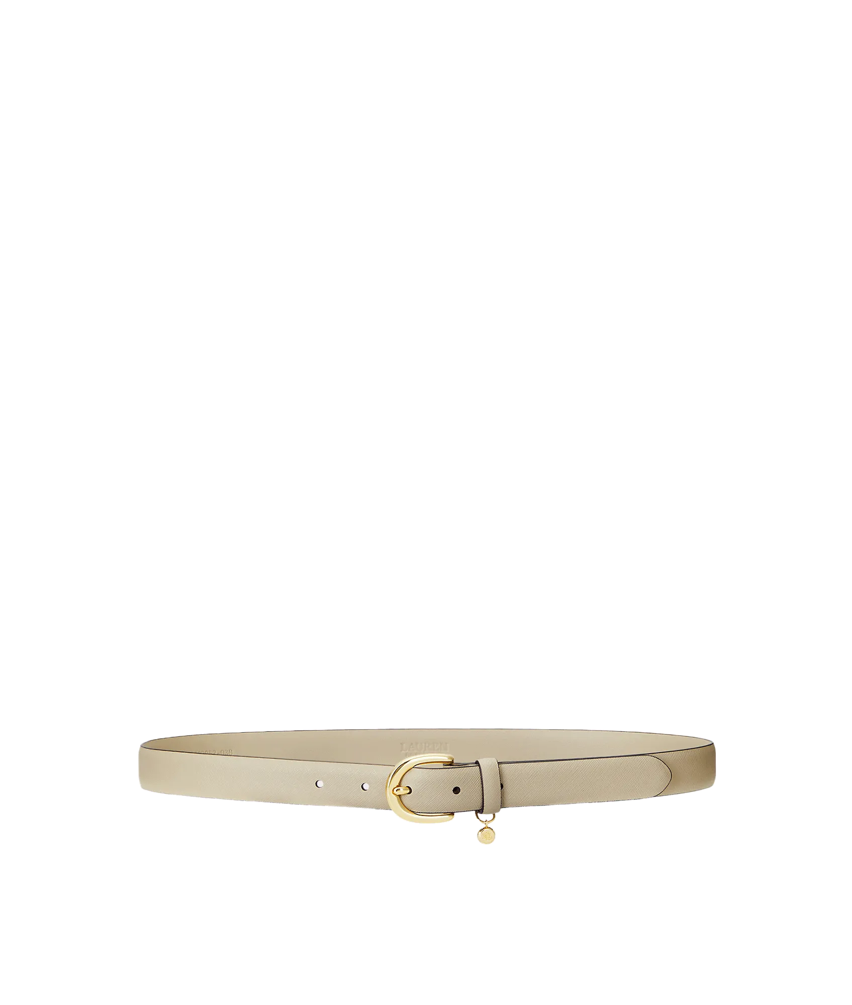 Charm Crosshatch Leather Belt - Cream