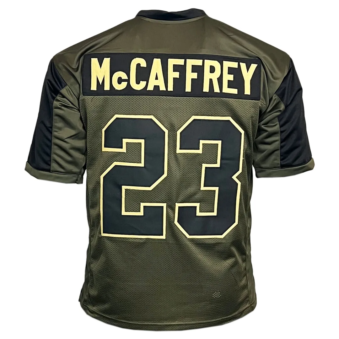 Christian McCaffrey Unsigned Salute to Service Football Jersey
