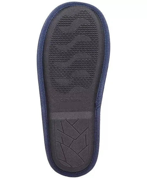 CLUB ROOM - Men's Plaid Fleece-Lined Slippers