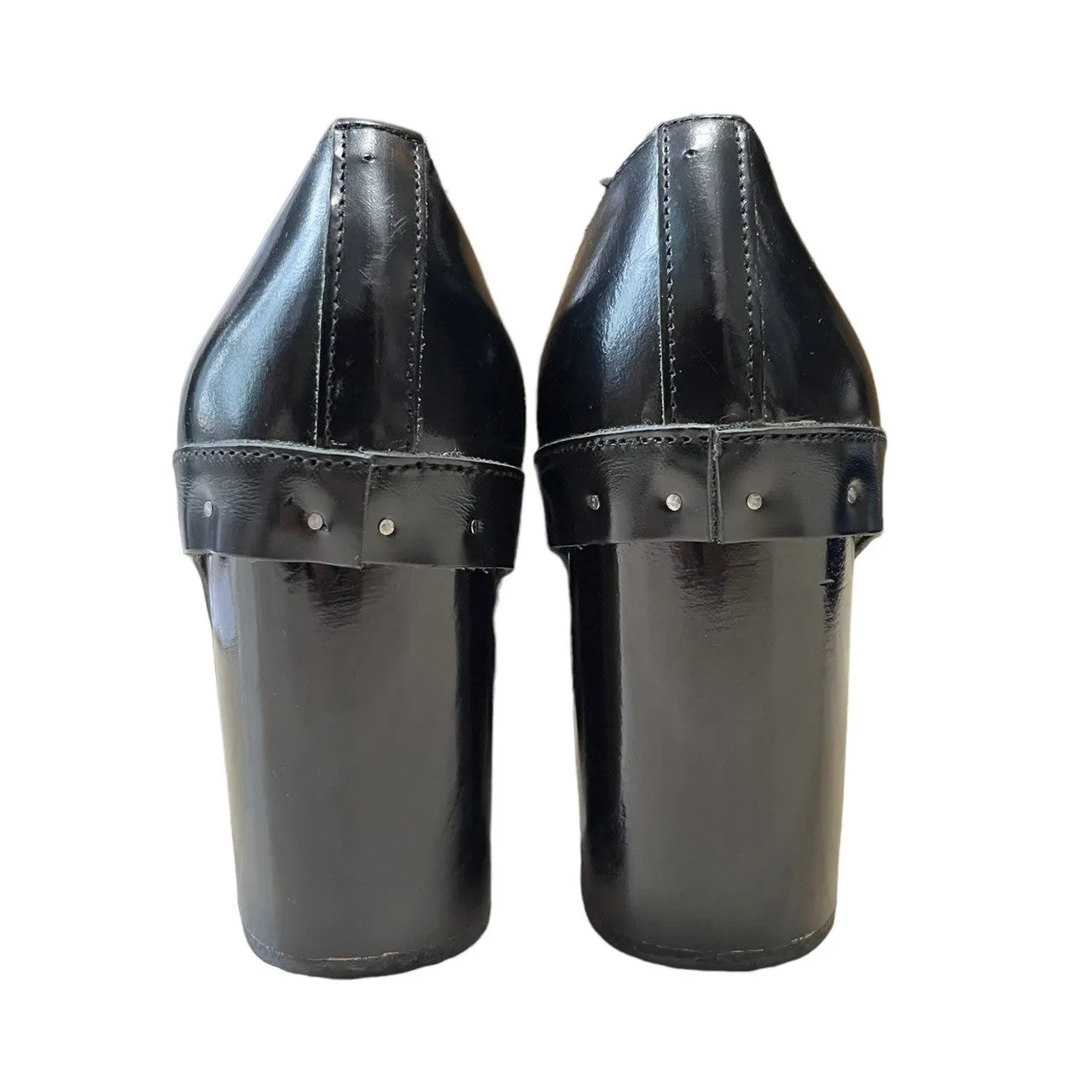 COMME des GARCONS コムデギャルソン スクエアカットレザーパンプス