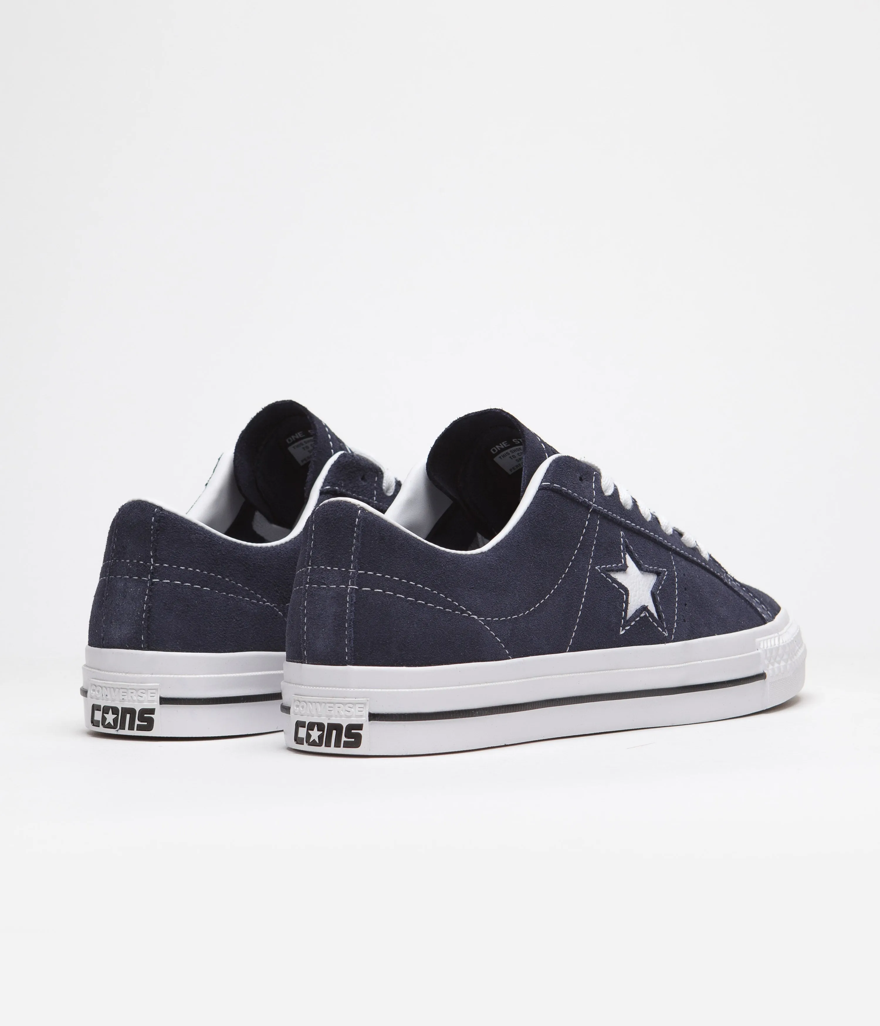 Converse One Star Pro Classic Suede Ox Shoes - Navy / White / Black