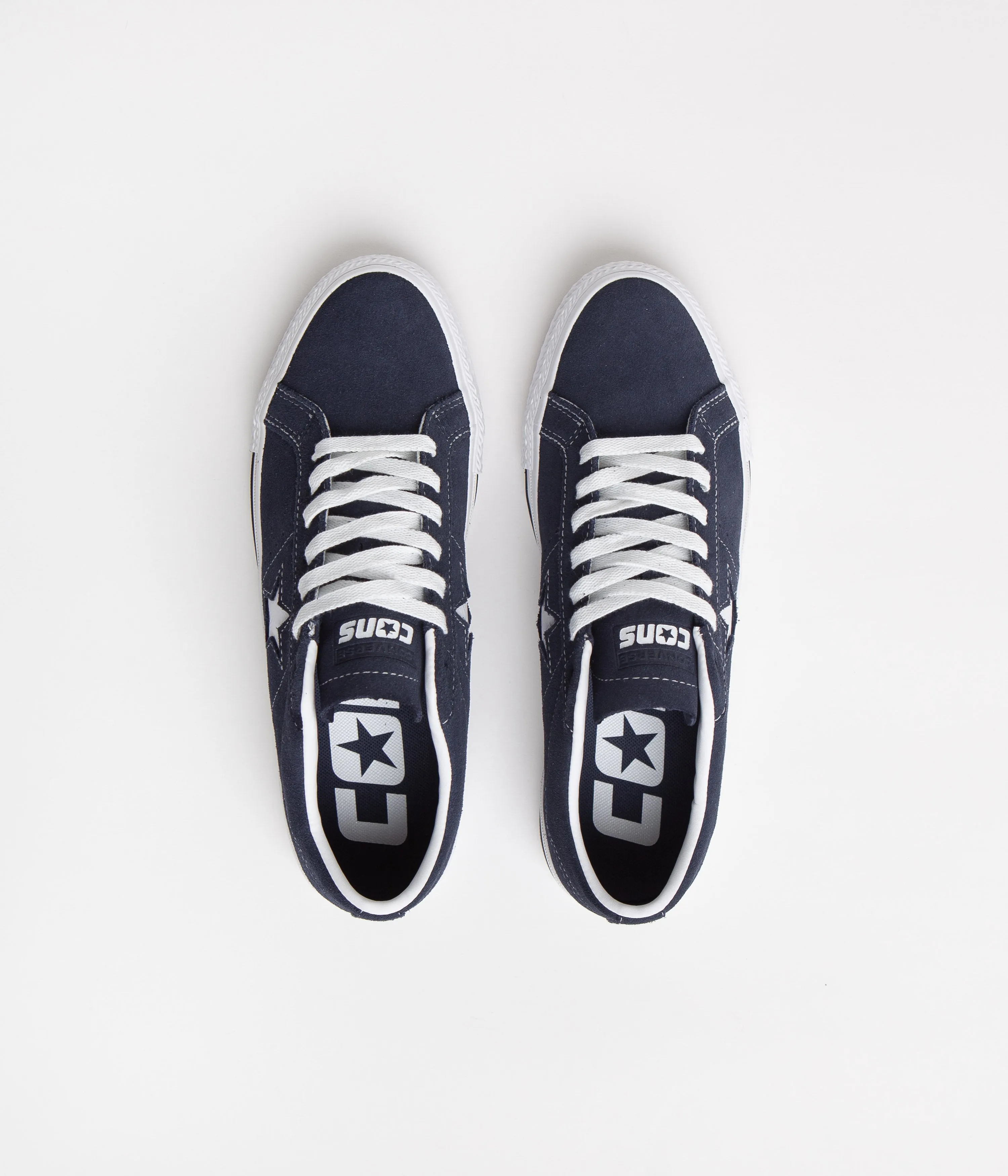 Converse One Star Pro Classic Suede Ox Shoes - Navy / White / Black