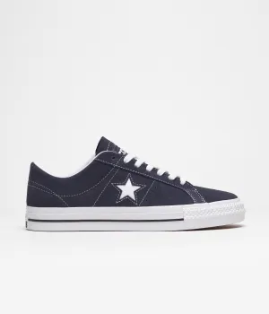 Converse One Star Pro Classic Suede Ox Shoes - Navy / White / Black