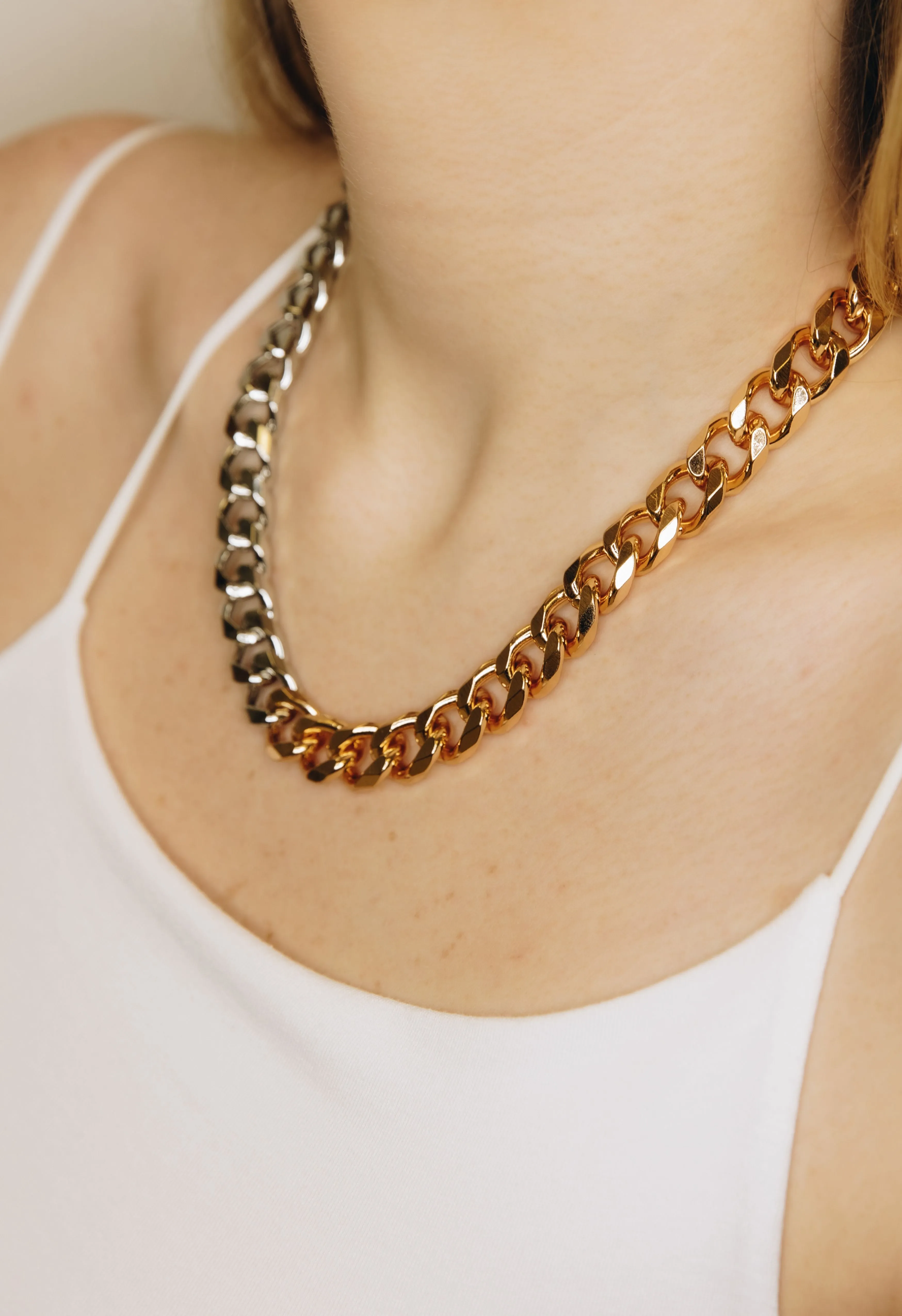Cuban Two Toned Necklace