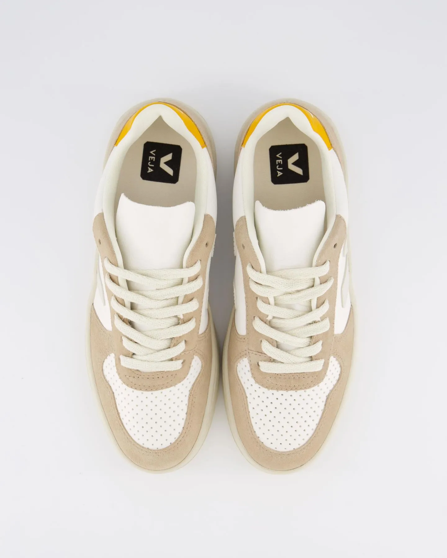 Dames V-10 Sneaker Beige/Wit/Geel