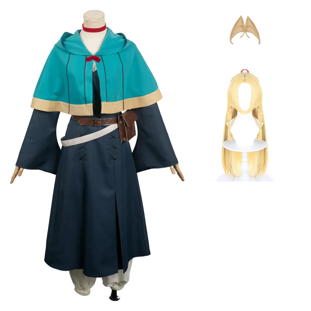 Delicious in Dungeon Marcille Women Dress Outfit Party Carnival Halloween Cosplay Costume