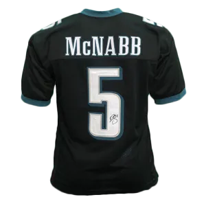 Donovan McNabb Autographed Pro Style Black Football Jersey (JSA)