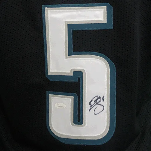 Donovan McNabb Autographed Pro Style Black Football Jersey (JSA)