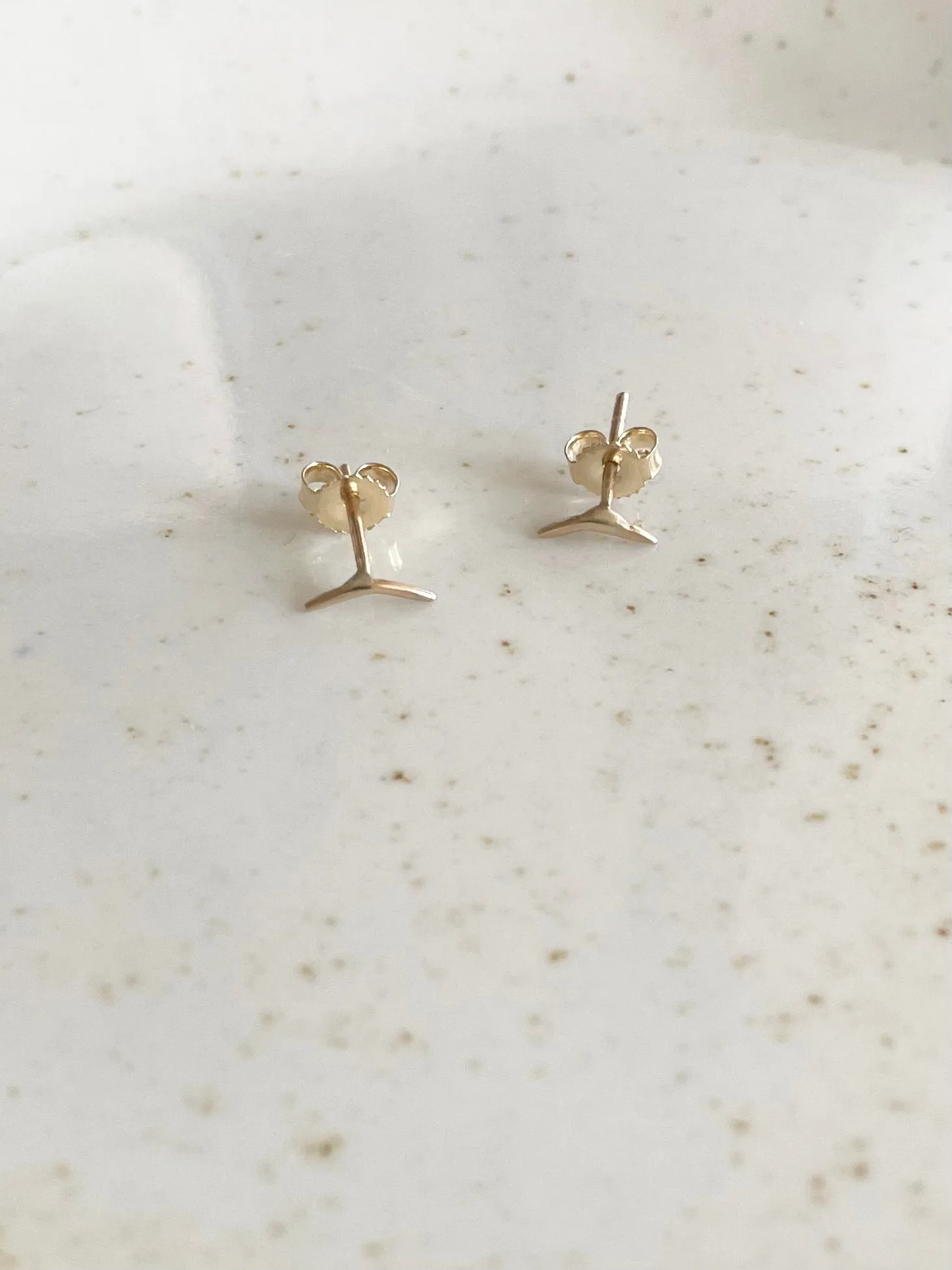 Down Earrings - 14k Gold