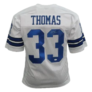 Duane Thomas Dallas Cowboys Autographed Football Jersey White Edition (JSA)