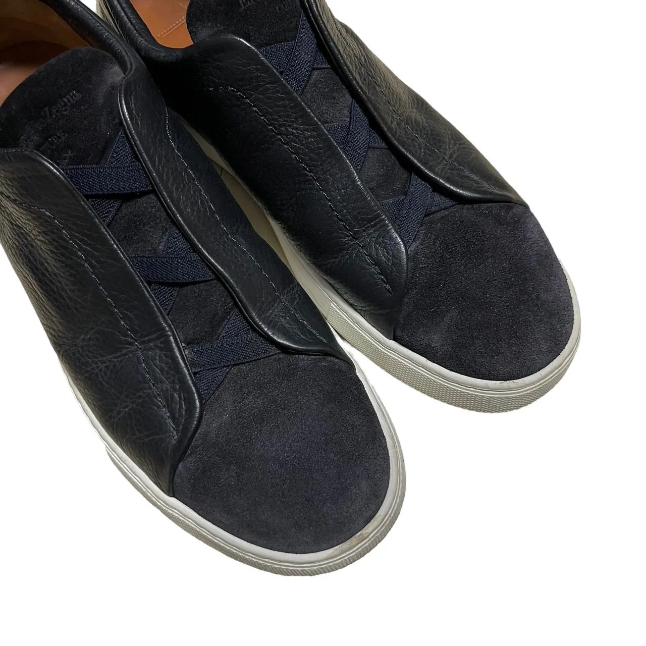 Ermenegildo Zegna エルメネジルドゼニア TRIPLE STITCH レザースリッポンスニーカー