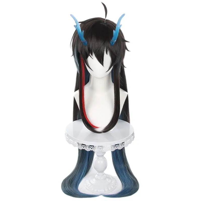 Honkai: Star Rail Dan Heng Imbibitor Lunae Ult ivon B Edition Cosplay Wig - Horn Select