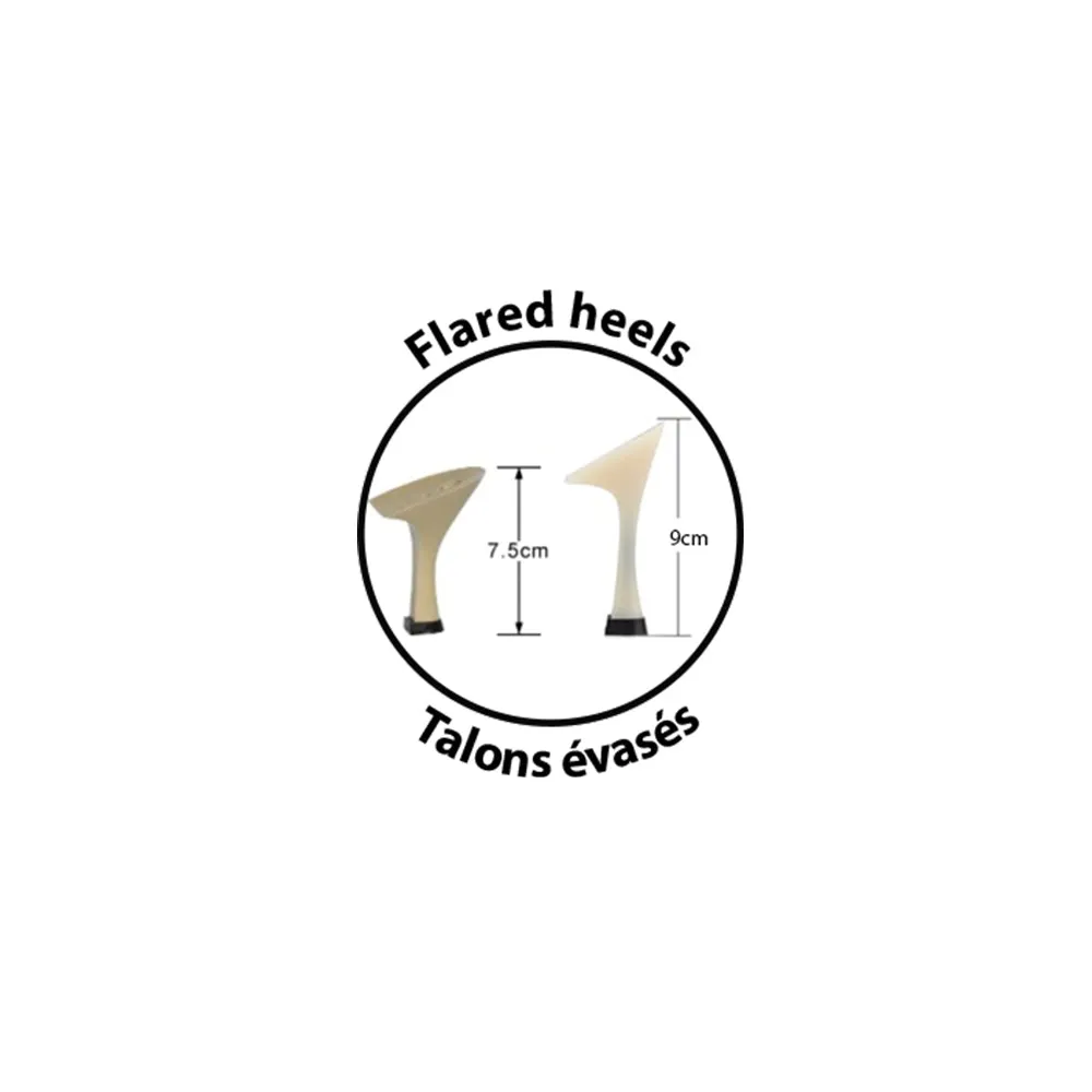 Lexie rose gold - Talons évasés - Prête à expédier