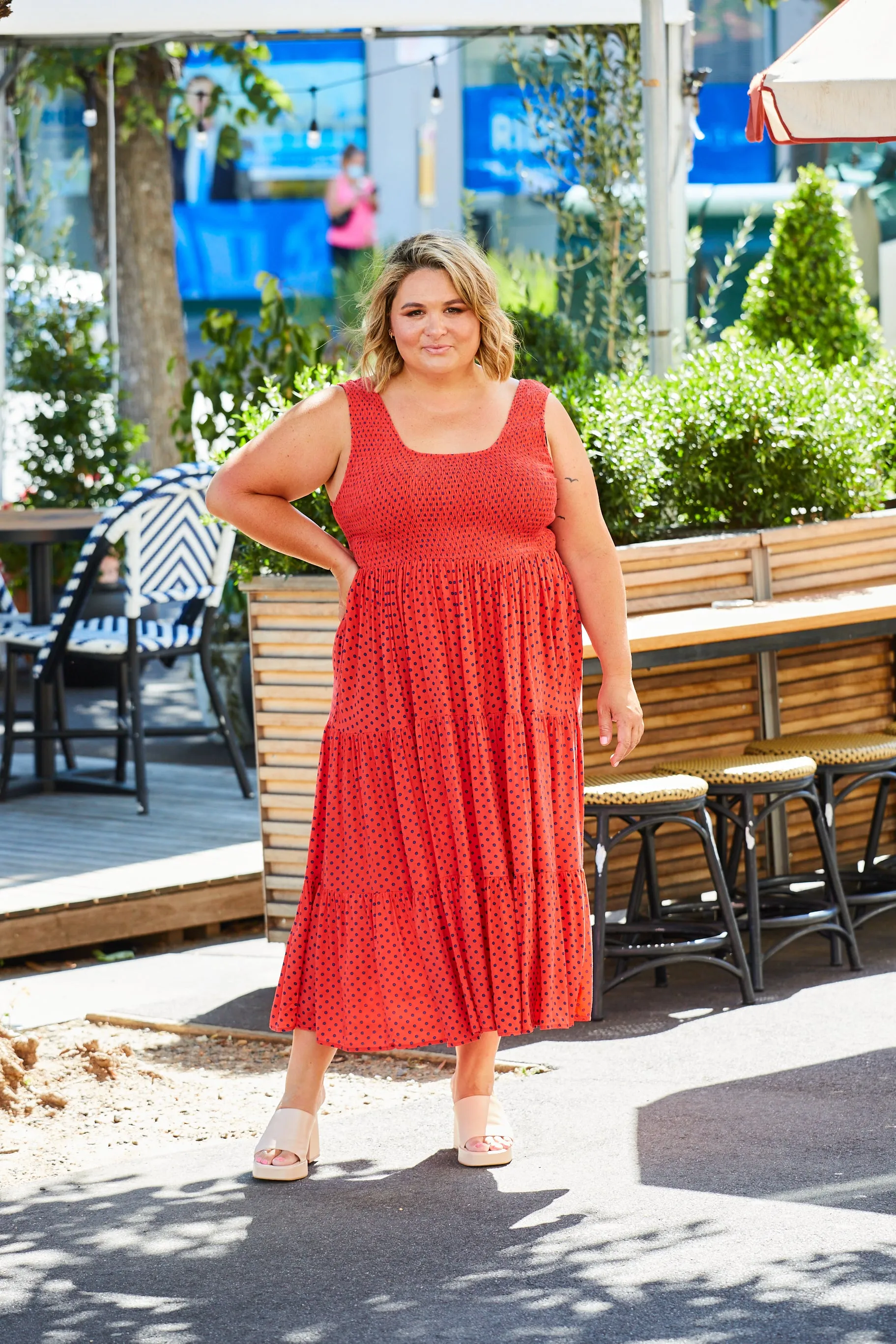 Lina Dress - Red Polka Dot