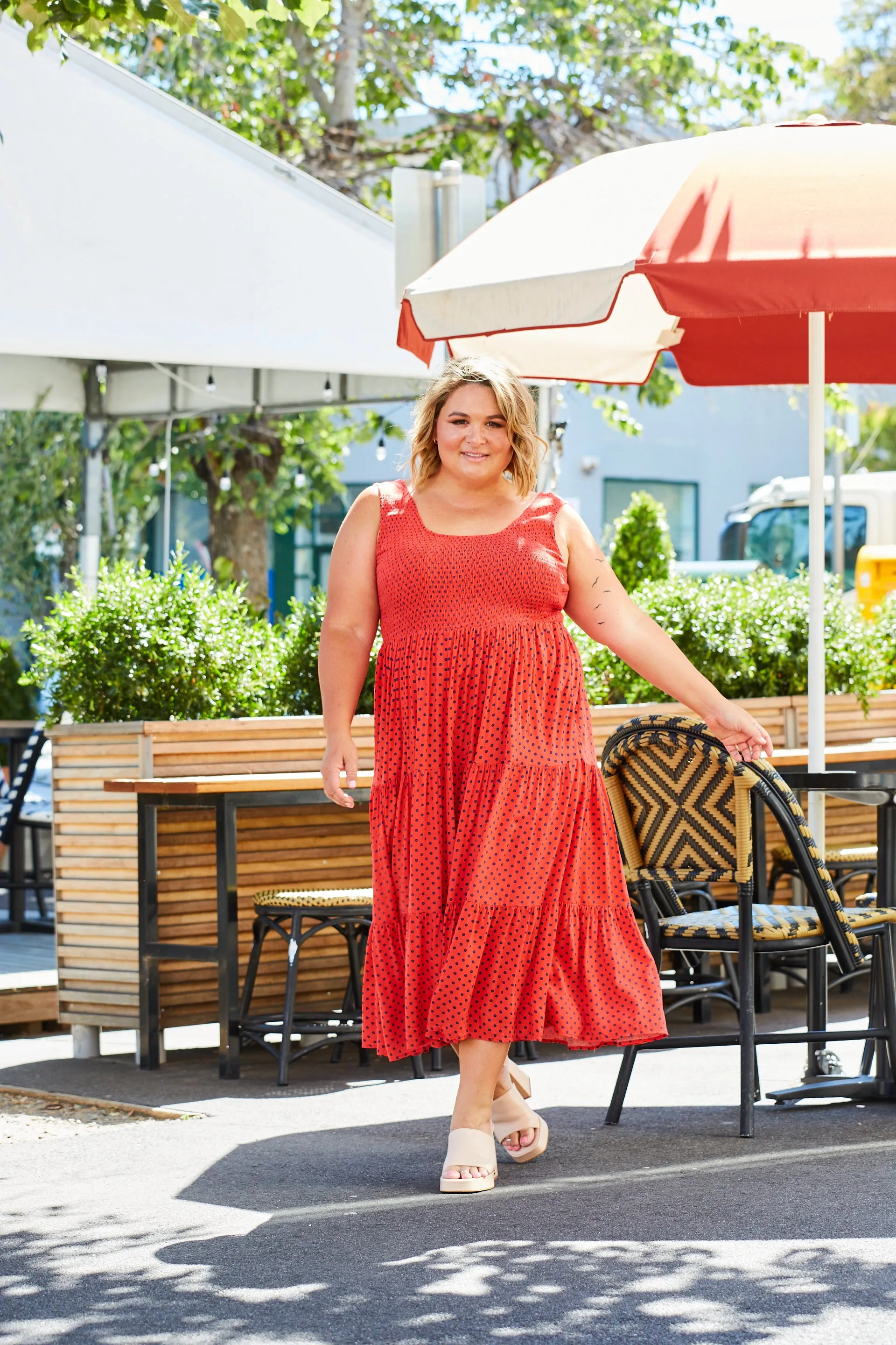 Lina Dress - Red Polka Dot