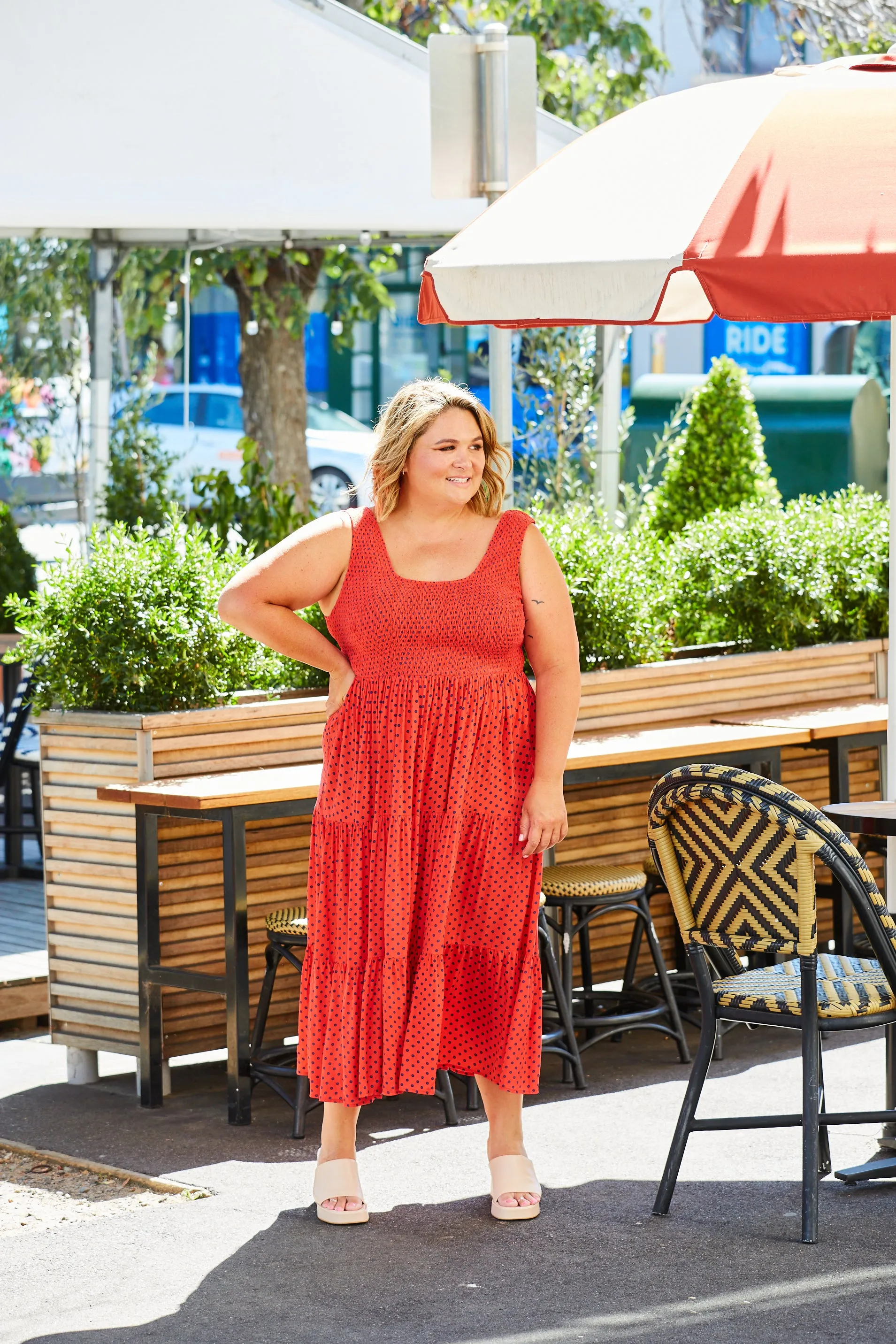 Lina Dress - Red Polka Dot