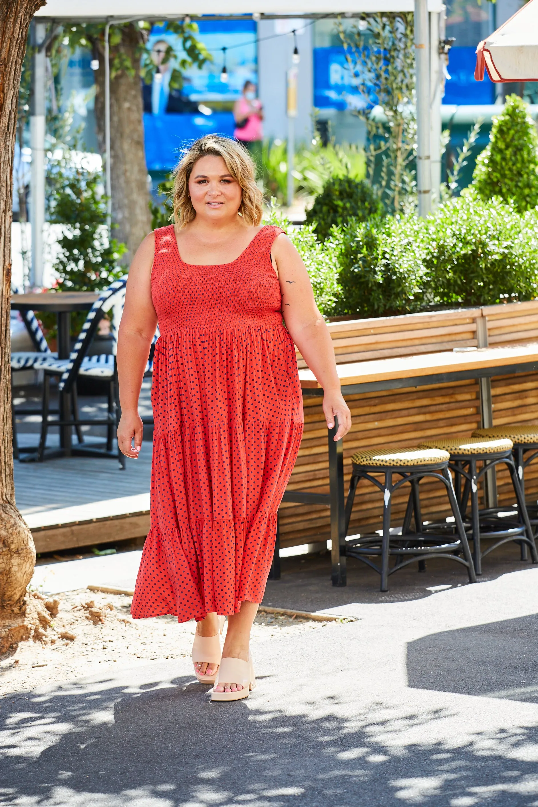 Lina Dress - Red Polka Dot