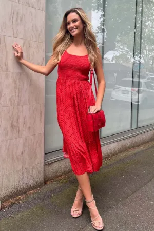 Lina Dress - Red Polka Dot