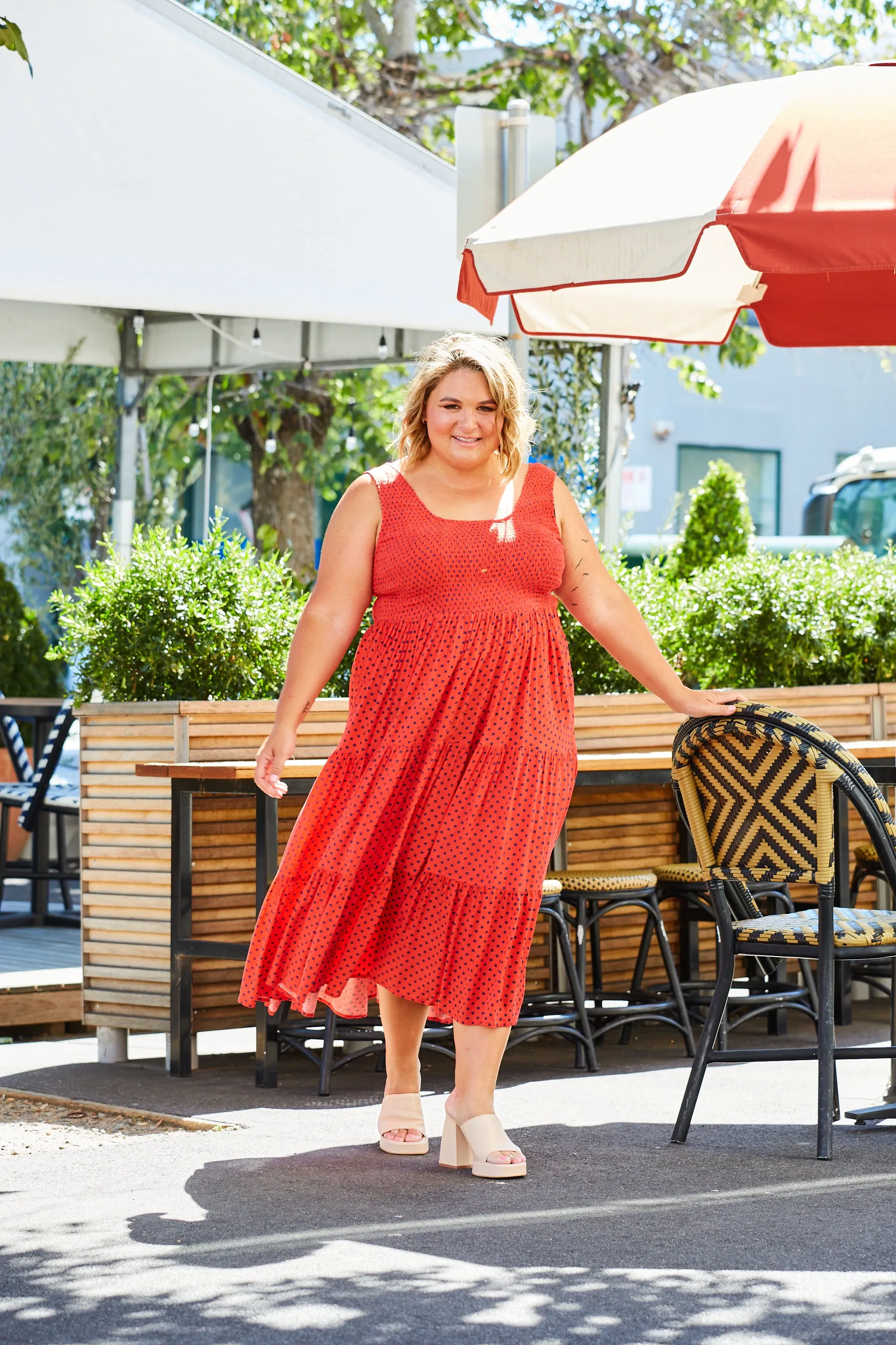 Lina Dress - Red Polka Dot