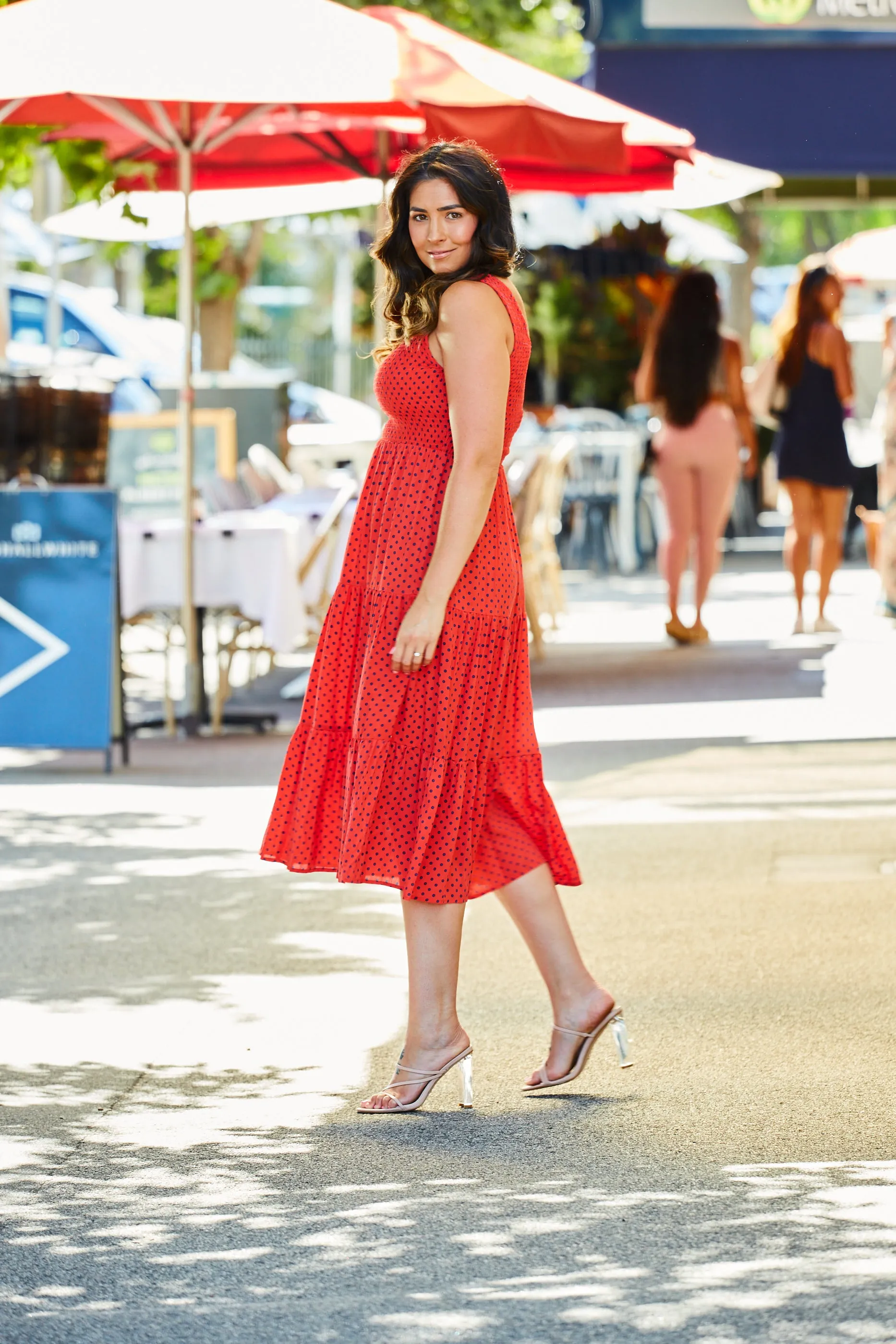 Lina Dress - Red Polka Dot
