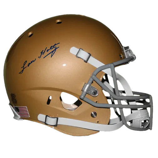 Lou Holtz Autographed Notre Dame Full Size Football Helmet (JSA)