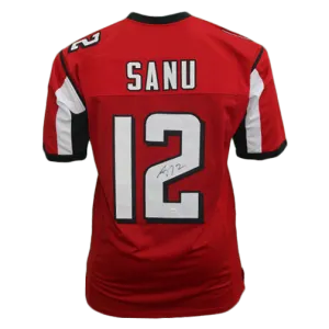 Mohamed Sanu Sr Atlanta Red Autographed Football Jersey (JSA)