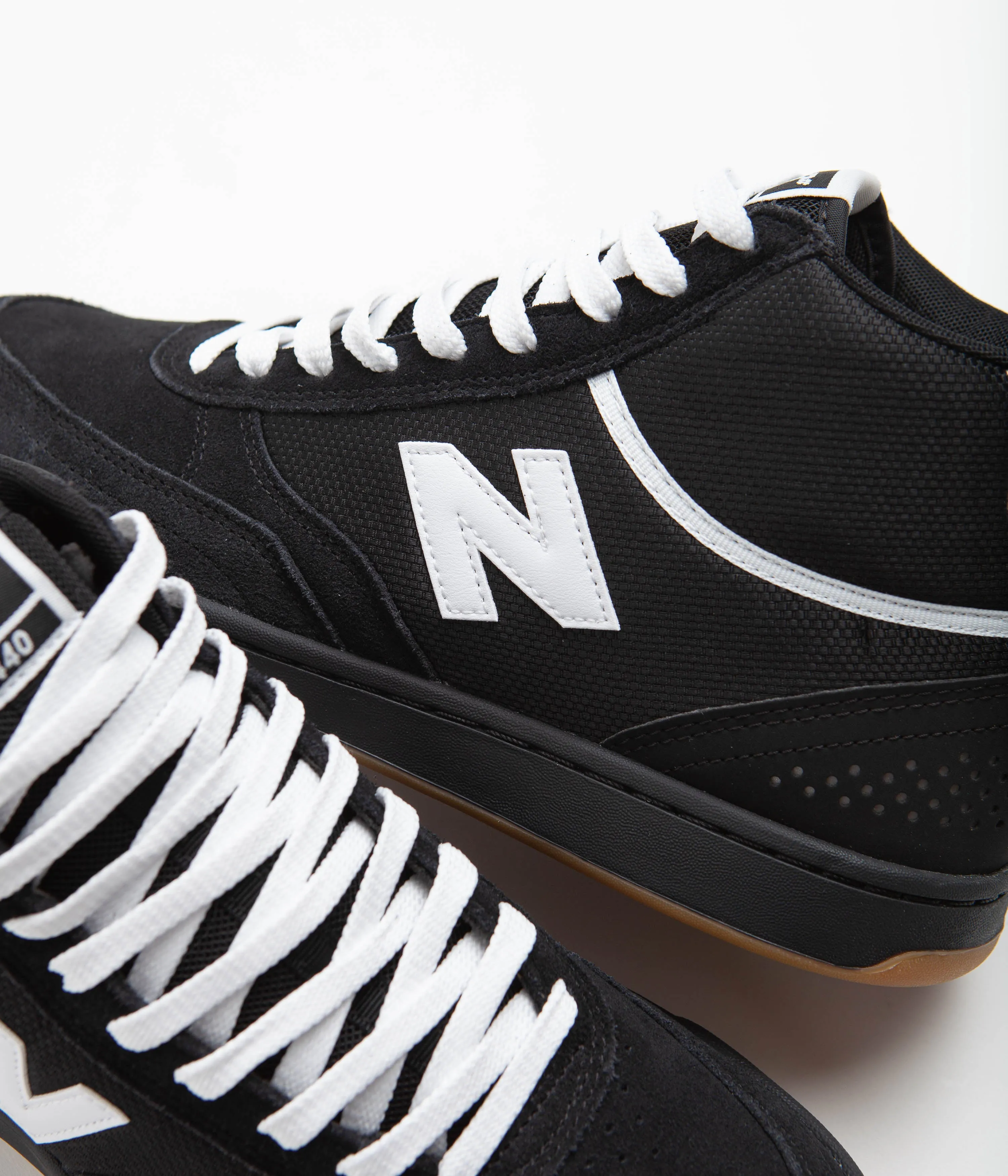 New Balance Numeric 440 Hi Shoes - Black / White / White
