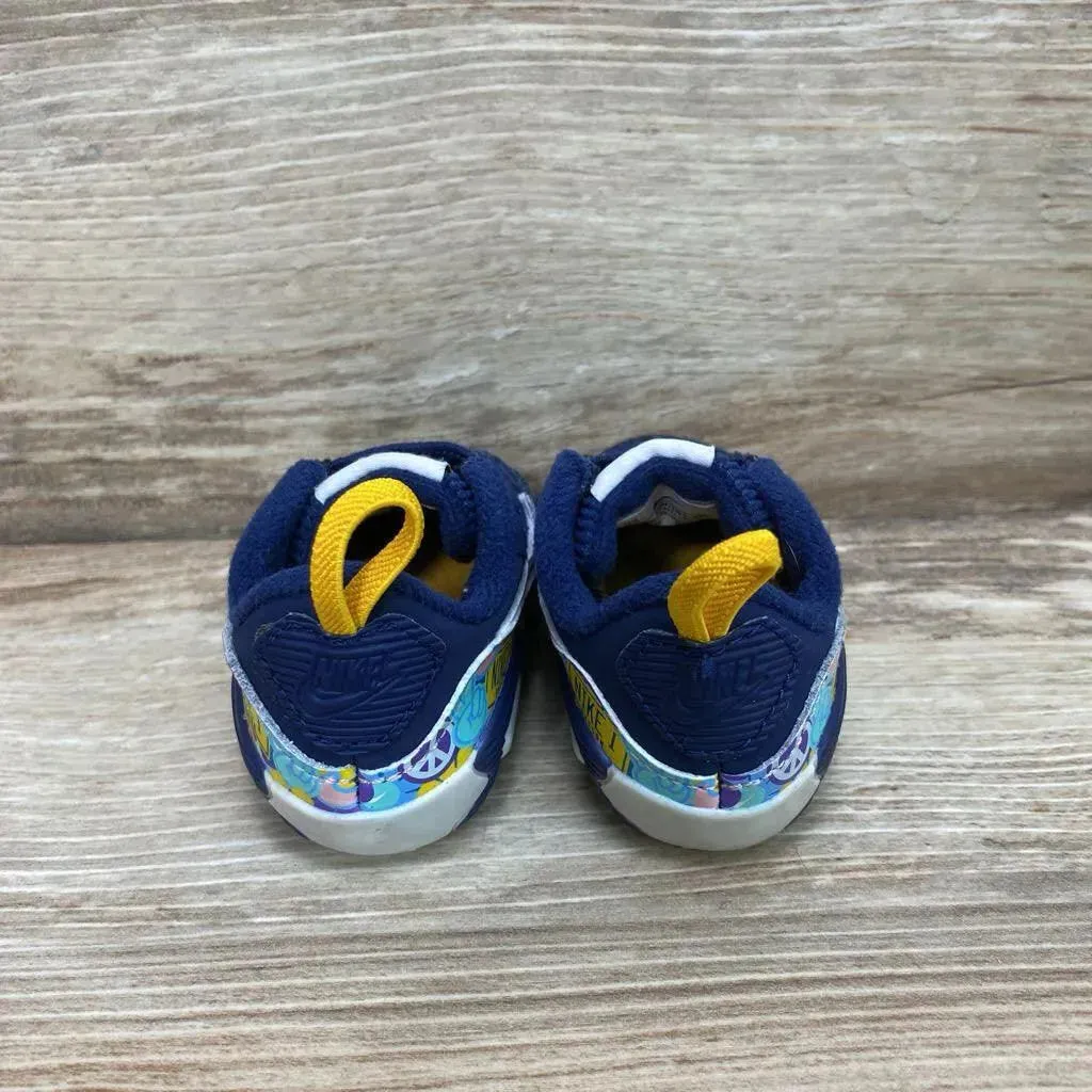 Nike Air Max 90 Crib Shoes 'Flower Peace' sz 3c