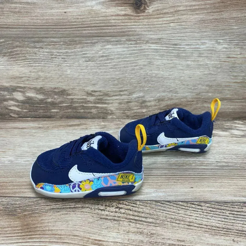 Nike Air Max 90 Crib Shoes 'Flower Peace' sz 3c