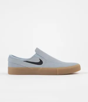 Nike SB Janoski Slip On Remastered Shoes - Light Armory Blue / Black - Light Armory Blue