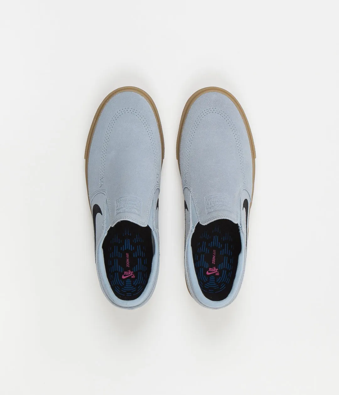 Nike SB Janoski Slip On Remastered Shoes - Light Armory Blue / Black - Light Armory Blue