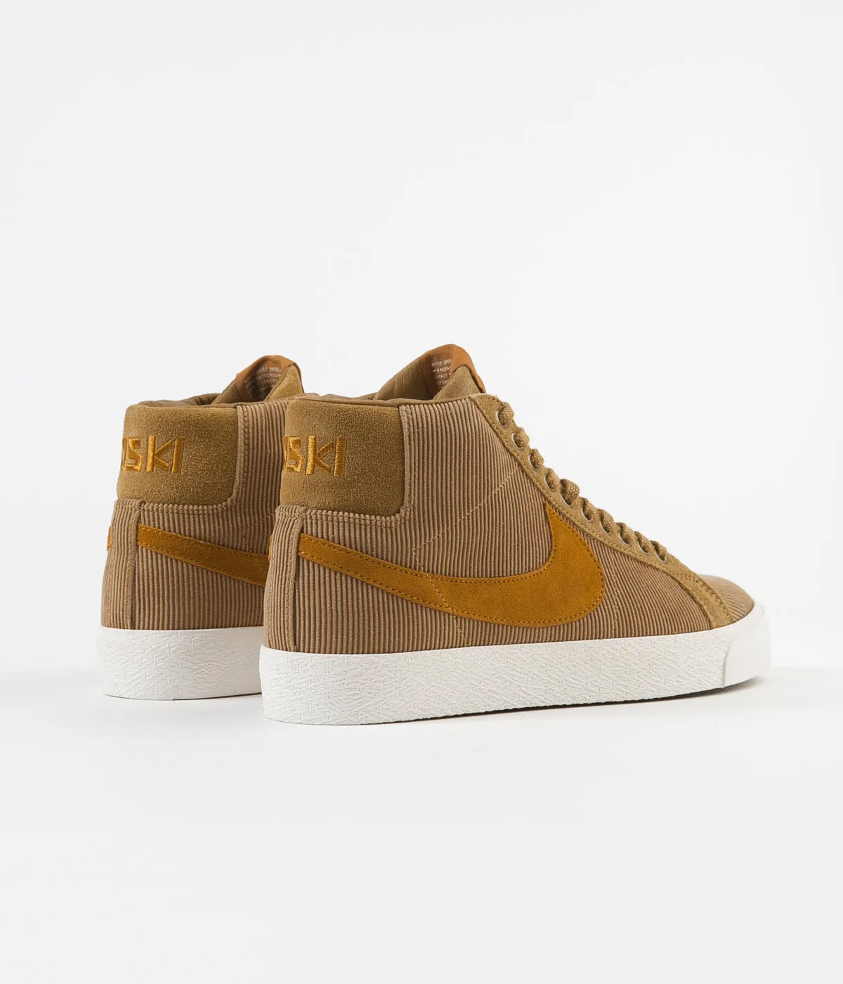 Nike SB Orange Label Blazer Mid 'Oski' Shoes - Muted Bronze / Burnt Sienna - Sail