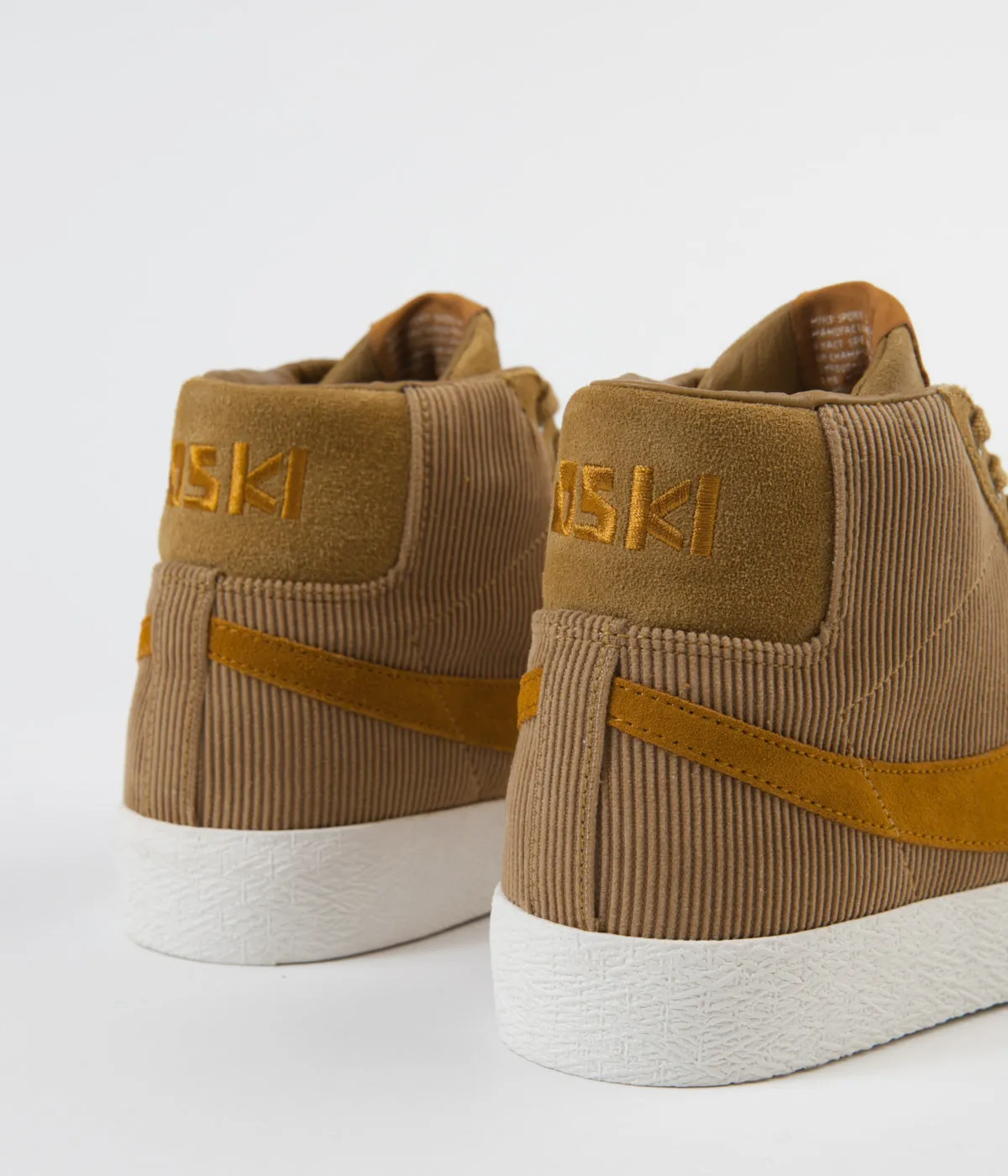 Nike SB Orange Label Blazer Mid 'Oski' Shoes - Muted Bronze / Burnt Sienna - Sail