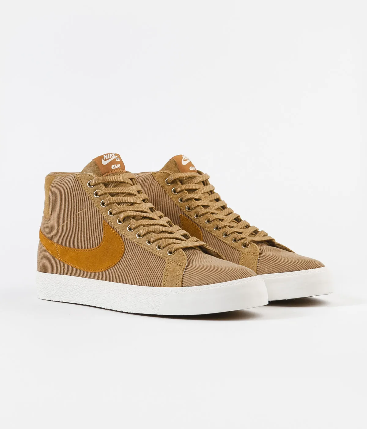 Nike SB Orange Label Blazer Mid 'Oski' Shoes - Muted Bronze / Burnt Sienna - Sail