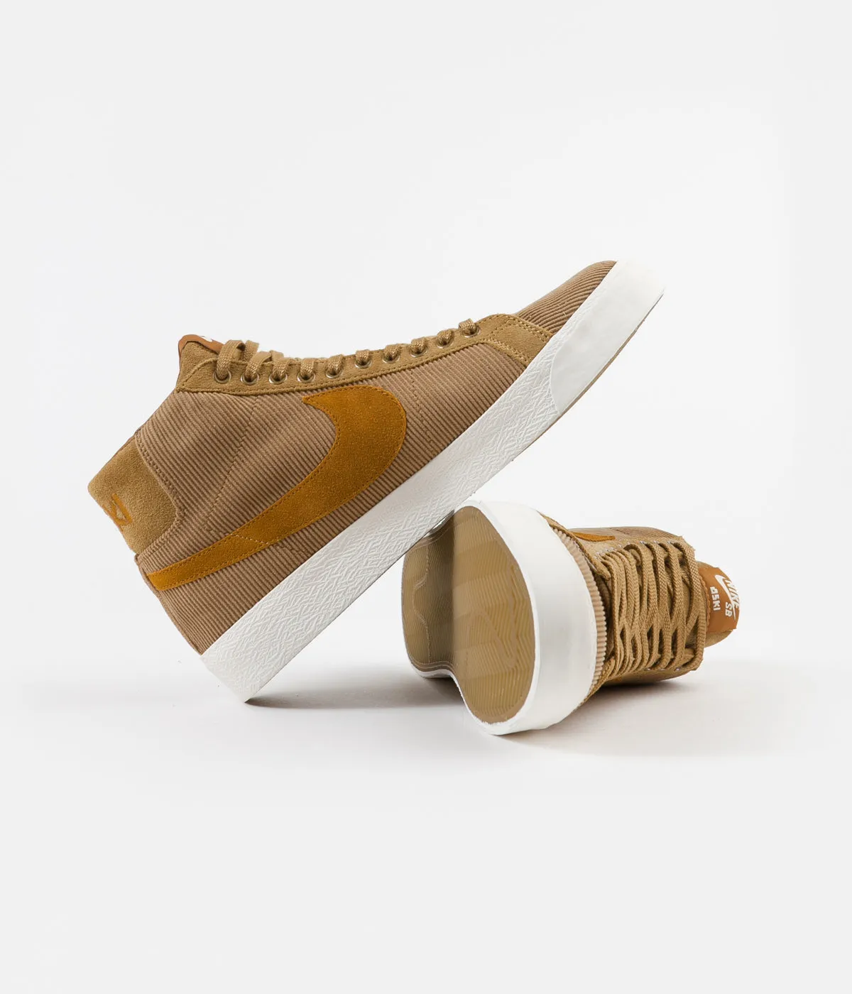 Nike SB Orange Label Blazer Mid 'Oski' Shoes - Muted Bronze / Burnt Sienna - Sail