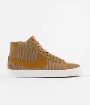 Nike SB Orange Label Blazer Mid 'Oski' Shoes - Muted Bronze / Burnt Sienna - Sail