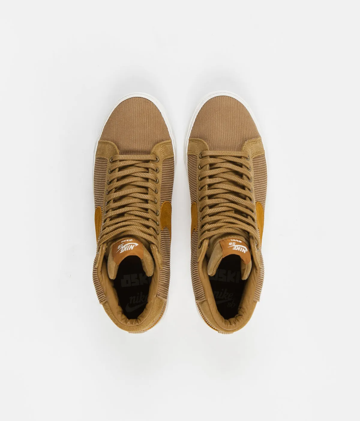 Nike SB Orange Label Blazer Mid 'Oski' Shoes - Muted Bronze / Burnt Sienna - Sail