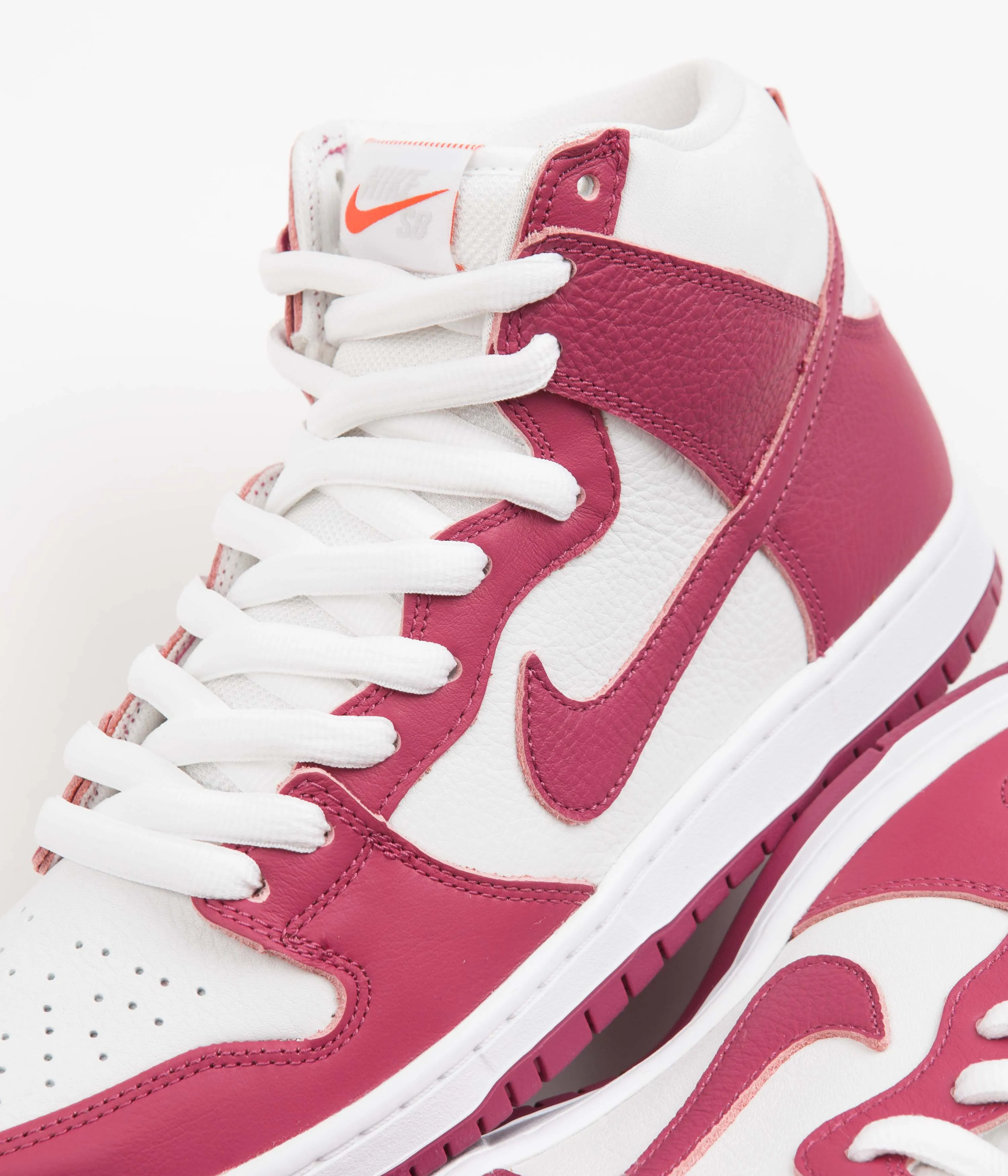 Nike SB Orange Label Dunk High Pro Shoes - Sweet Beet / Sweet Beet - White - Sweet Beet