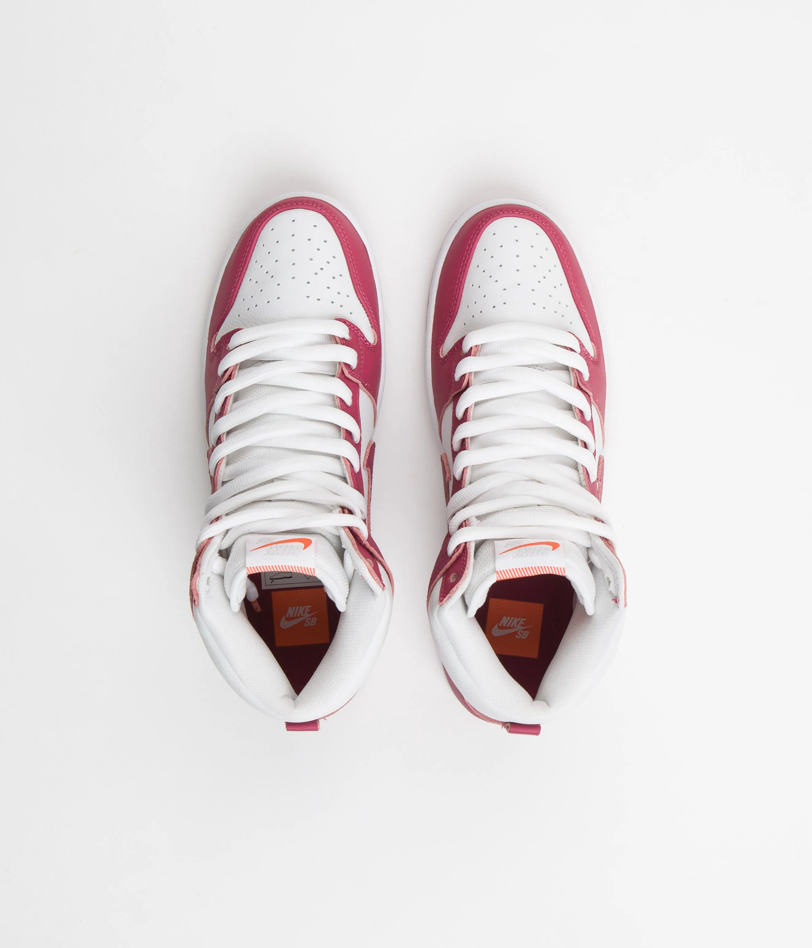 Nike SB Orange Label Dunk High Pro Shoes - Sweet Beet / Sweet Beet - White - Sweet Beet
