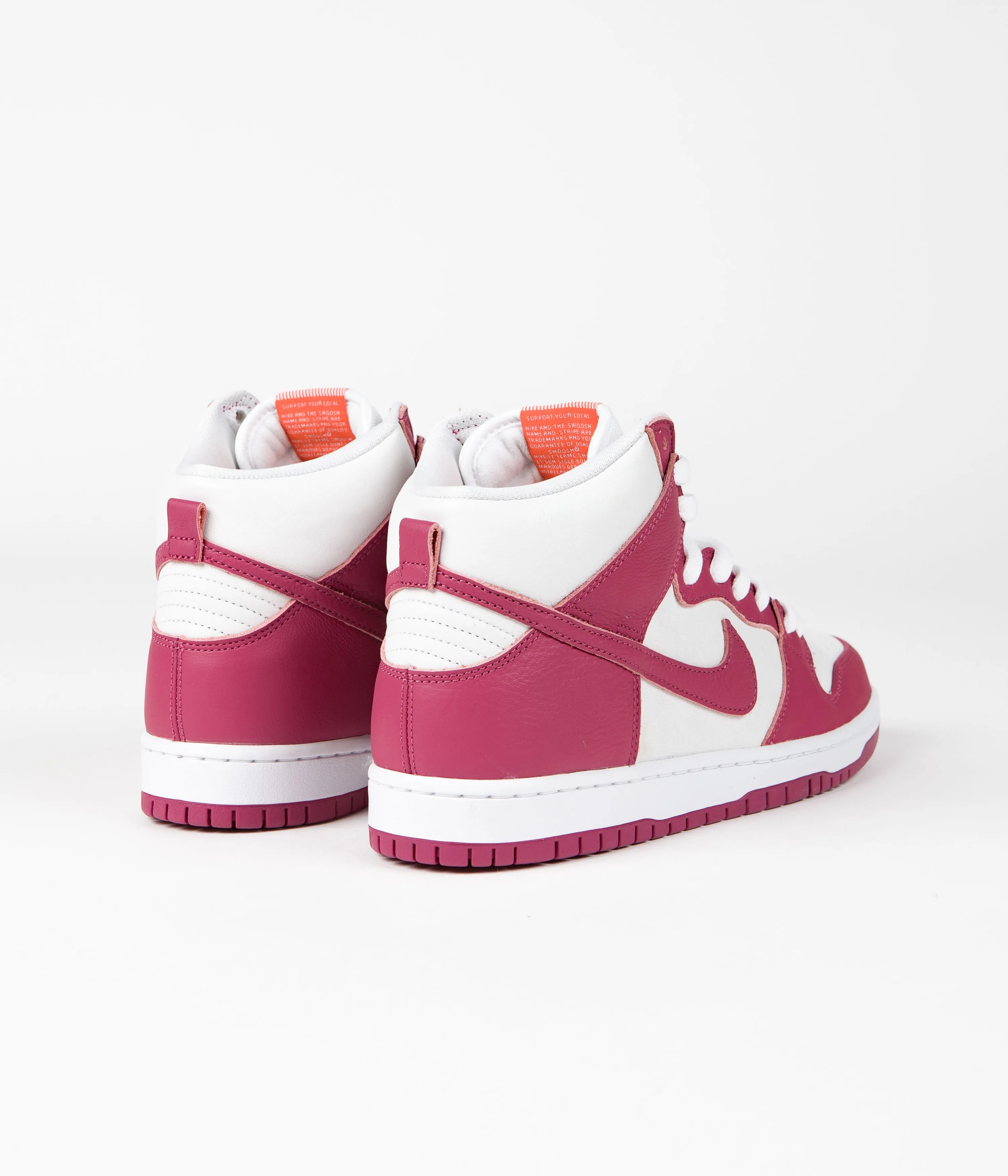 Nike SB Orange Label Dunk High Pro Shoes - Sweet Beet / Sweet Beet - White - Sweet Beet
