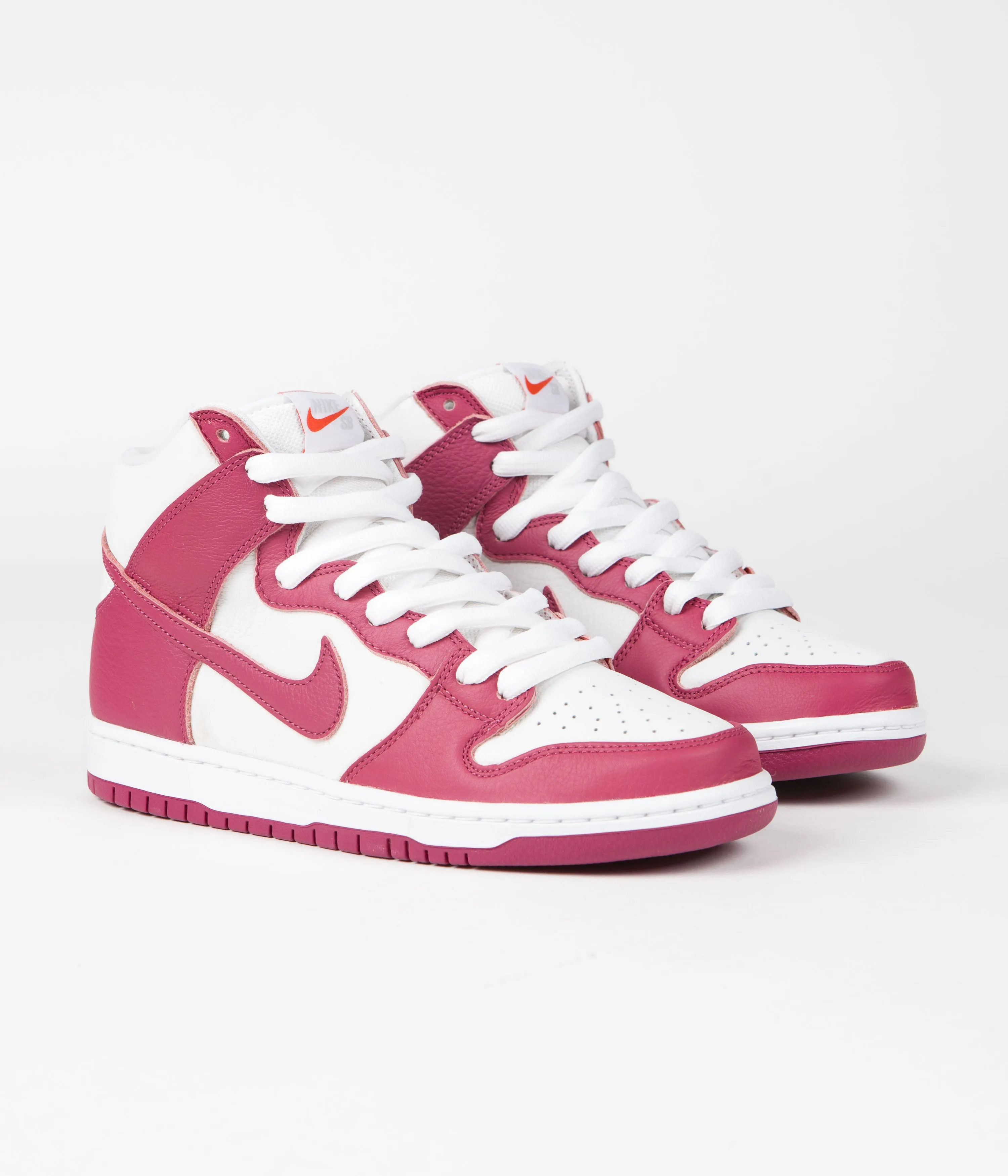 Nike SB Orange Label Dunk High Pro Shoes - Sweet Beet / Sweet Beet - White - Sweet Beet