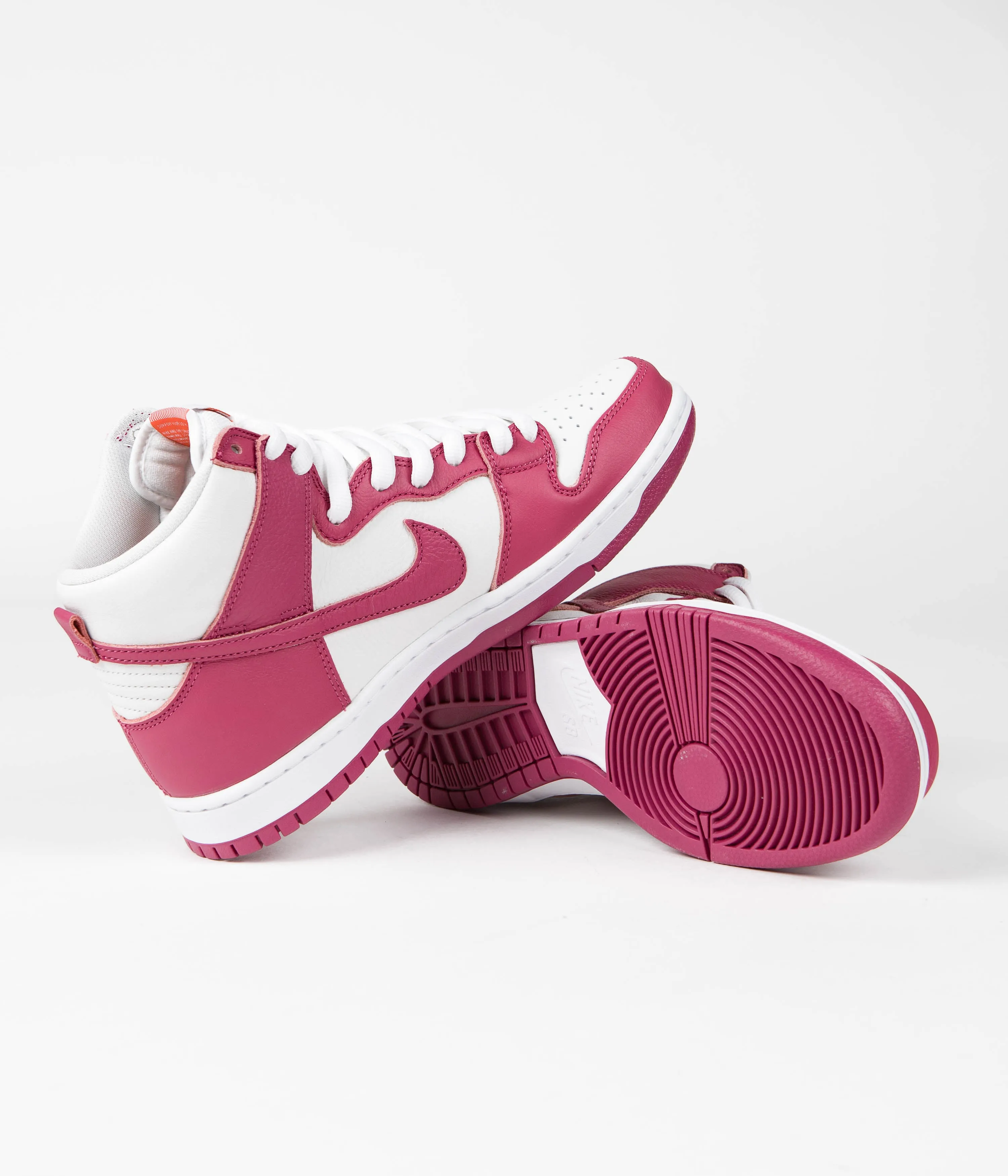 Nike SB Orange Label Dunk High Pro Shoes - Sweet Beet / Sweet Beet - White - Sweet Beet