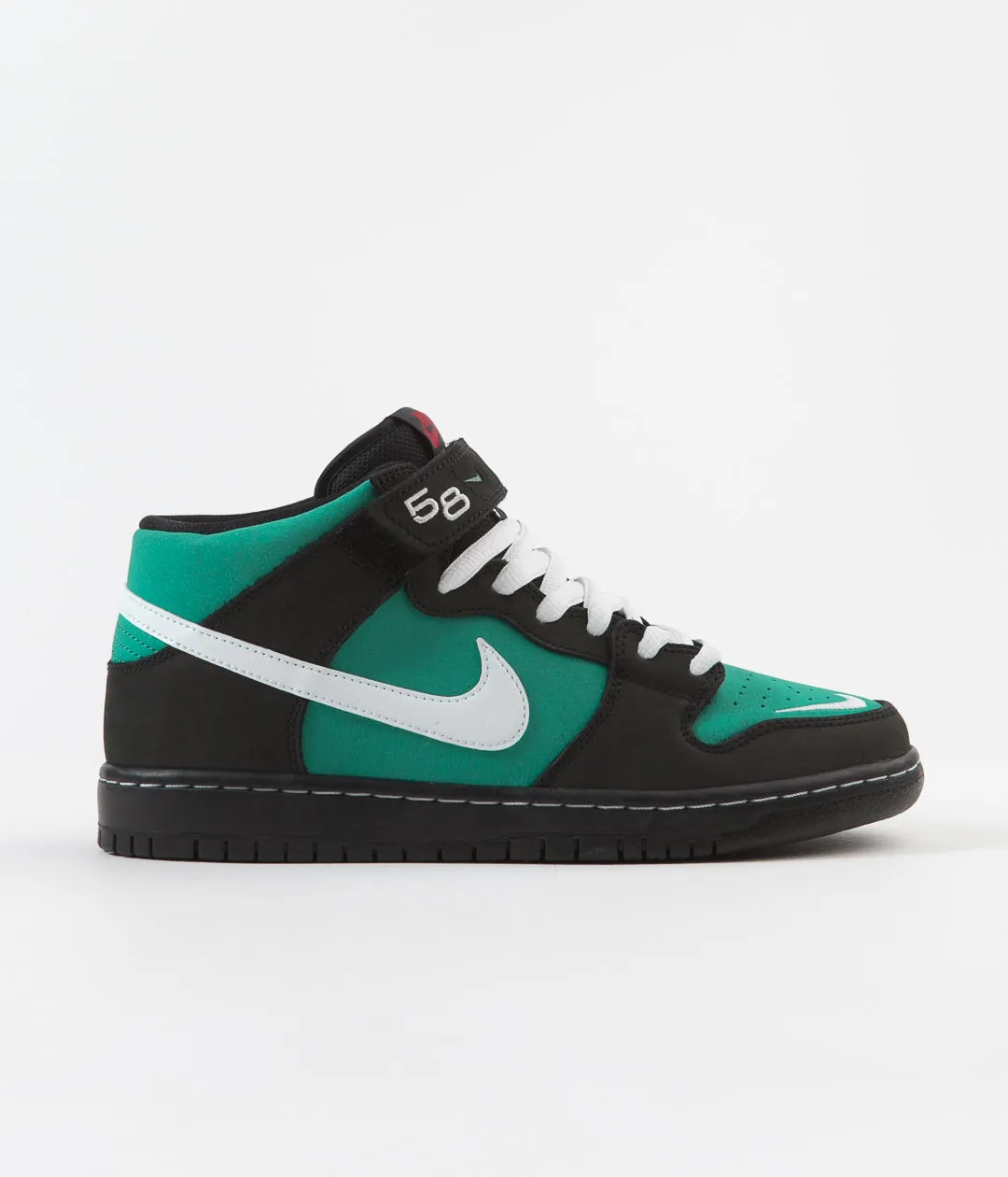 Nike SB Orange Label Dunk Mid Pro 'Griffey Jr' Shoes - Black / White - Black - Fresh Water
